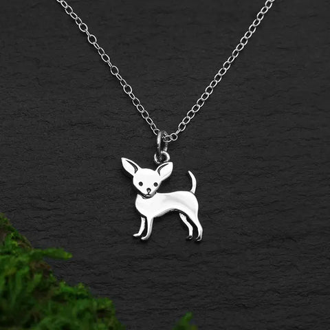 Sterling Silver Chihuahua Dog Necklace