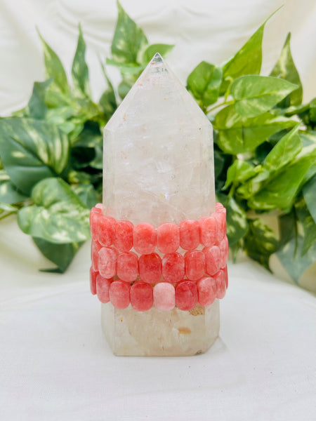 Red Calcite Elastic Bracelets