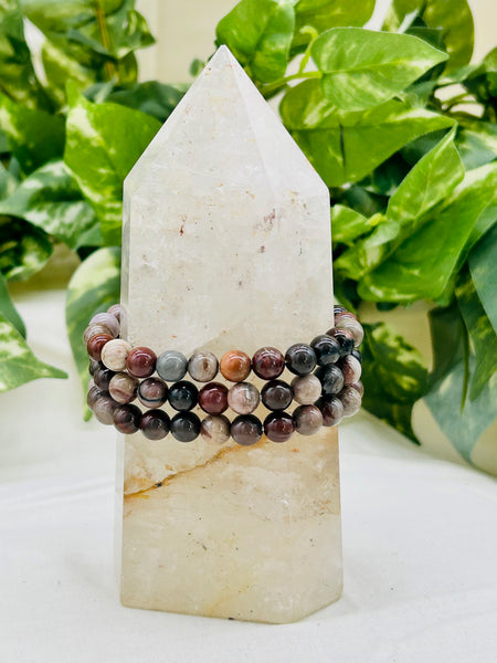 Petrified Wood Elastic Bracelet