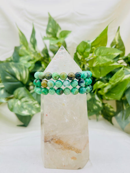 AAA Grade Variscite Elastic Bracelets