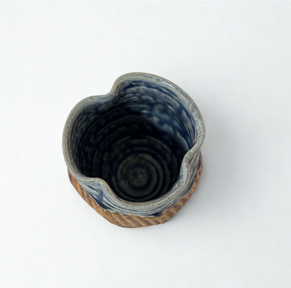 Swirl Pattern Cup - Natural Blue Tall by Liz Butler