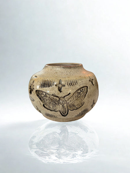 Moth and Moon Vase by Liz Butler