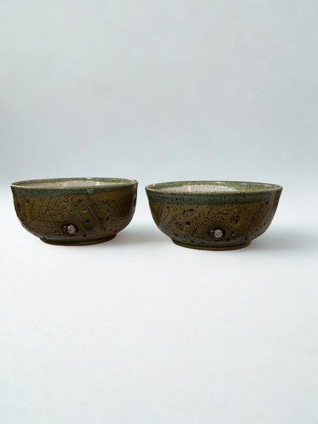 Green Snail Bowls by Liz Butler