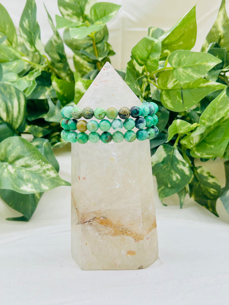 AAA Grade Variscite Elastic Bracelets