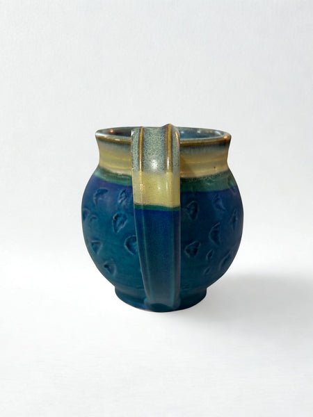 Blue Textured Mug by Liz Butler