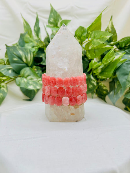Red Calcite Elastic Bracelets