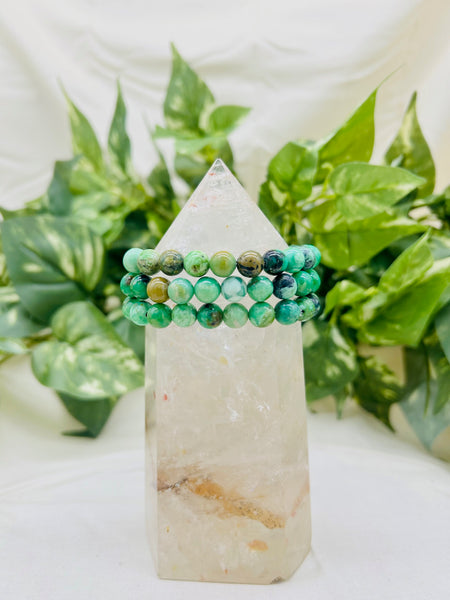 AAA Grade Variscite Elastic Bracelets