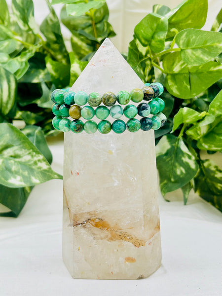 AAA Grade Variscite Elastic Bracelets