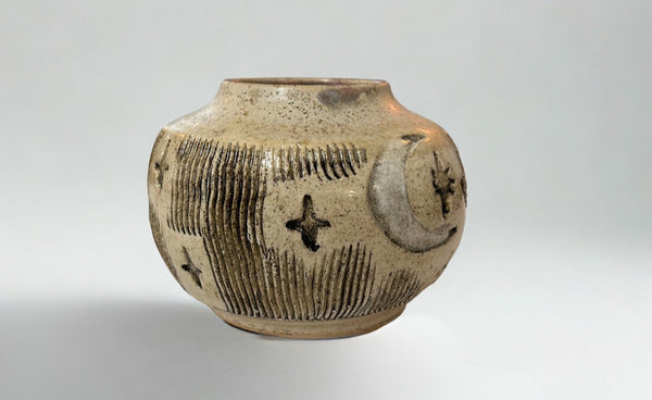 Moth and Moon Vase by Liz Butler