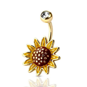 Sunflower Surgical Steel Naval Ring
