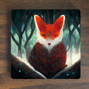 Red Fox in Trees Magnet