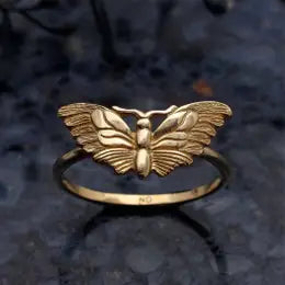 Bronze Butterfly Moth Ring