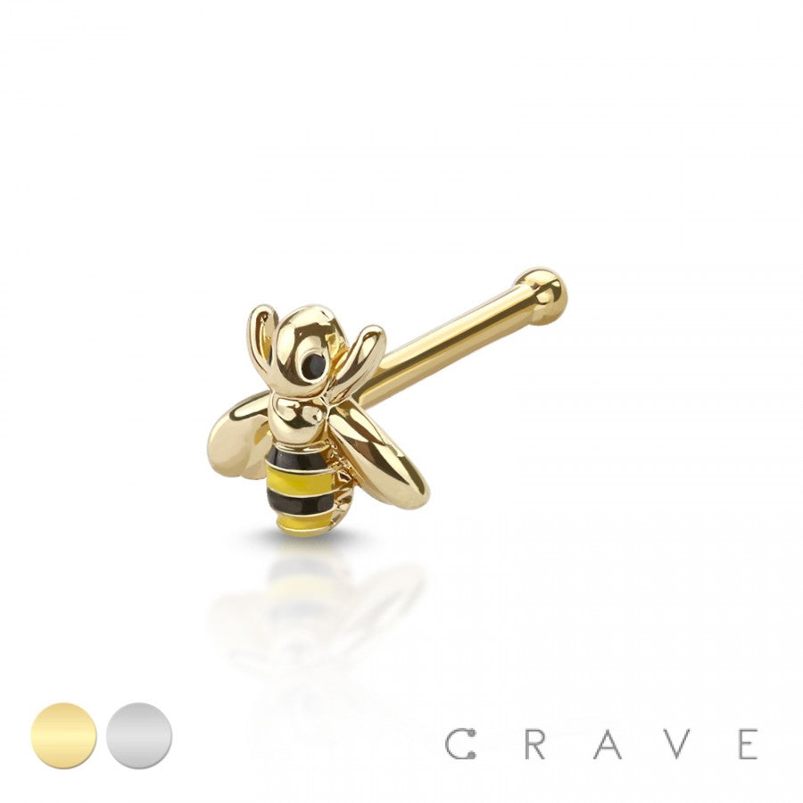 Bumblebee Surgical Steel Nose Bone Stud (5mm)