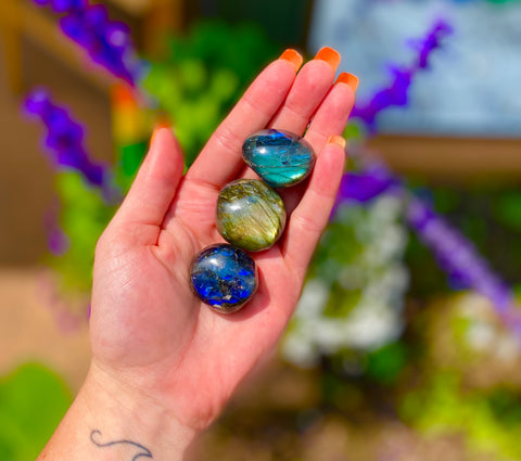 Polished Labradorite Gumdrops