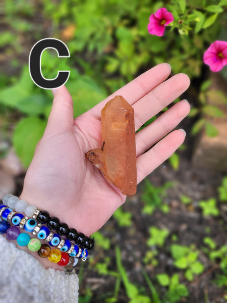 Tangerine Quartz Clusters