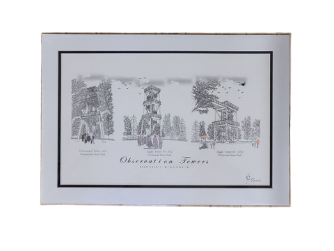 “Observation Towers” - Printed Sketch by David Robillard