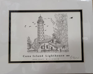 “Cana Island Lighthouse” - Printed Sketch (8.5x11”) by David Robillard #82