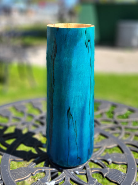 Blue Spalted Maple Vase - Joe Krebsbach