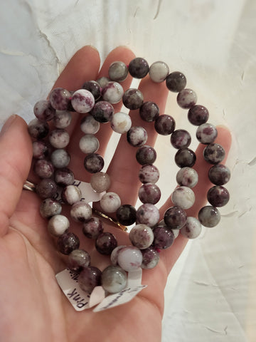 Pink Tourmaline Elastic Bracelet