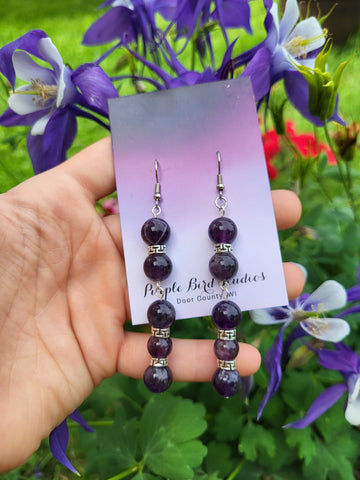 Large Amethyst Drop Earrings by Nikkie Howard