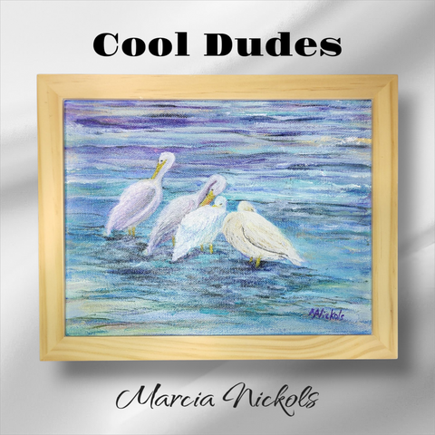 'Cool Dudes' Original Oil Painting by Marcia Nickols