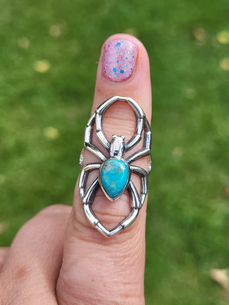Spider Gemstone Ring - Sterling Silver