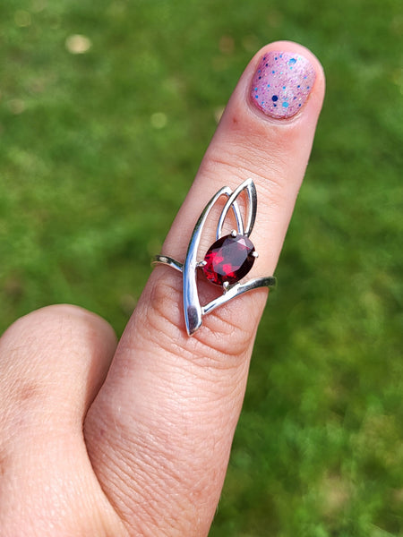 Abstract M Pattern Ring - Sterling Silver