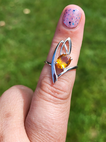 Abstract M Pattern Ring - Sterling Silver