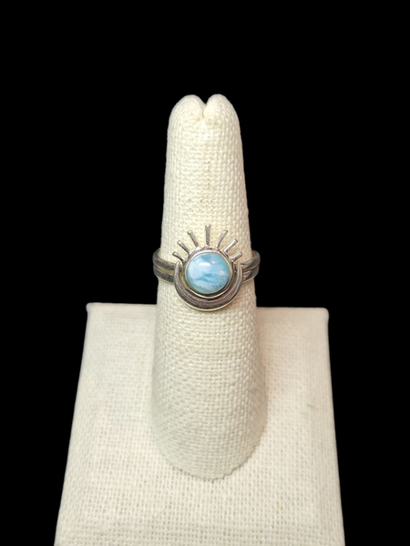 Celestial 2 Piece Sun and Moon Ring Set - Sterling Silver