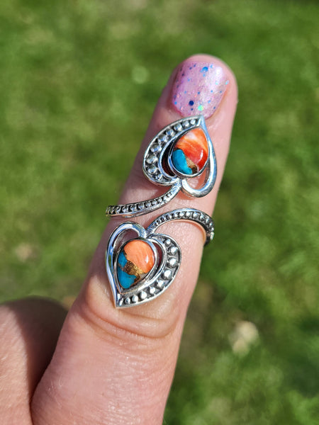 Turquoise Wrap Ring - Sterling Silver