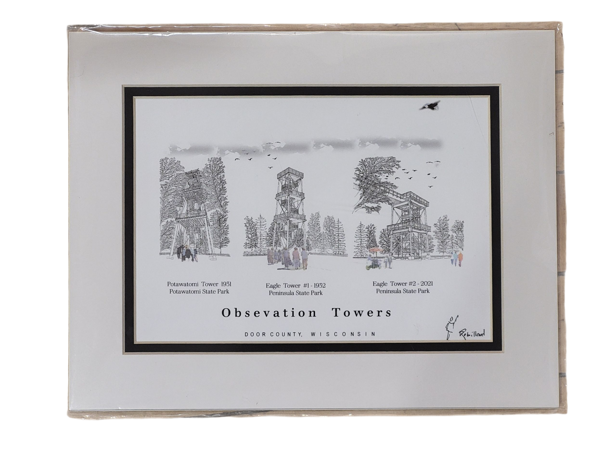 “Observation Towers” - Printed Sketch by David Robillard