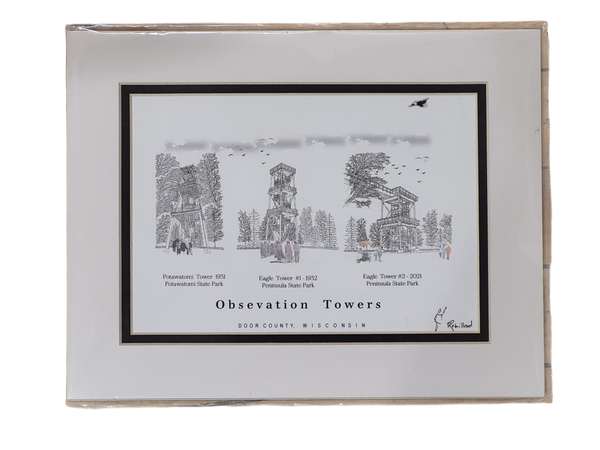 “Observation Towers” - Printed Sketch by David Robillard