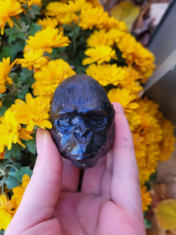 Obsidian Gorilla Head