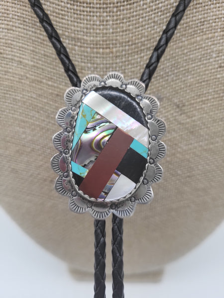 Sterling Silver Mixed Bolo- Marcia Nickols