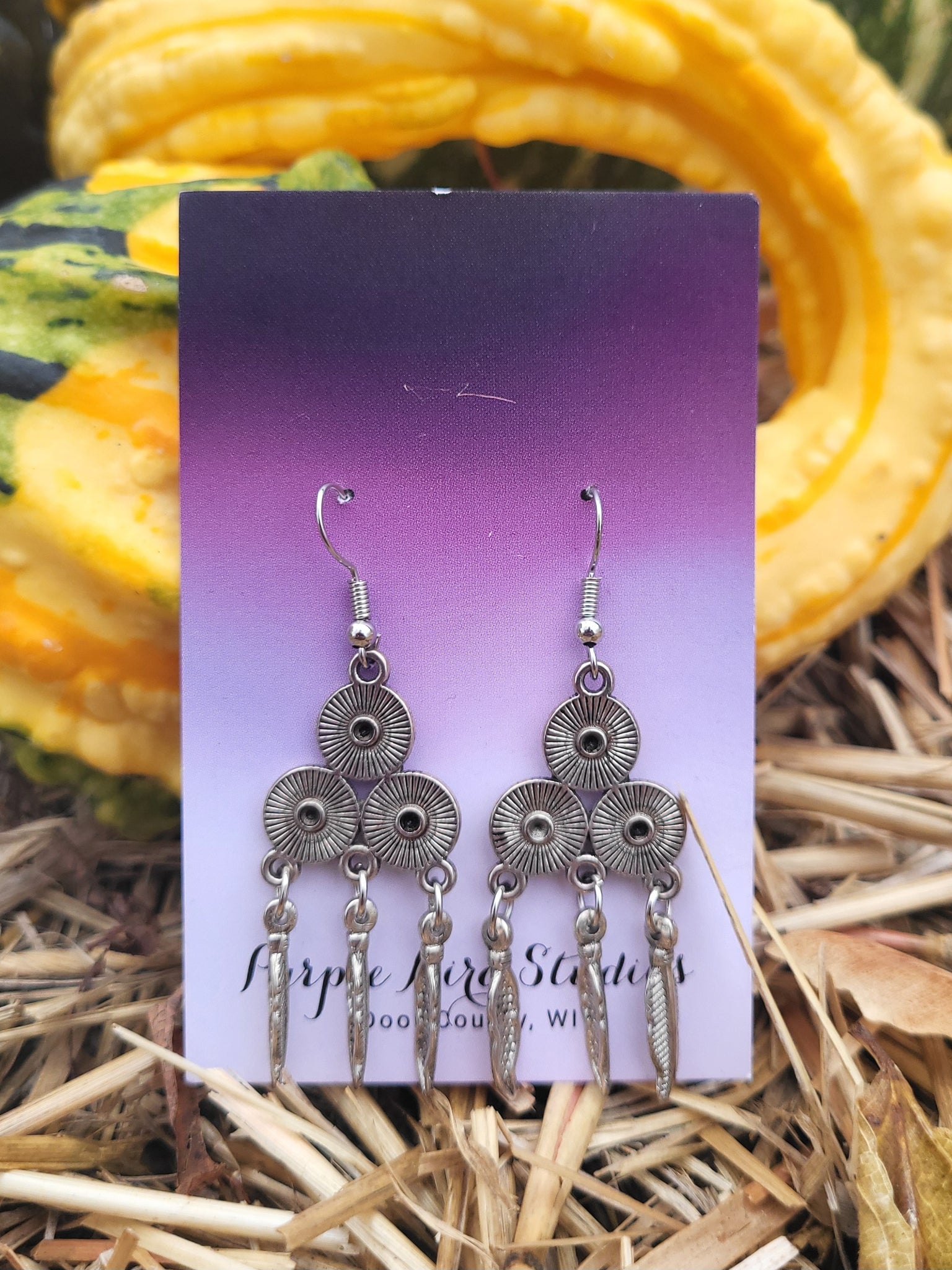 Recycled Silver Feather Earrings by Nikkie Howard
