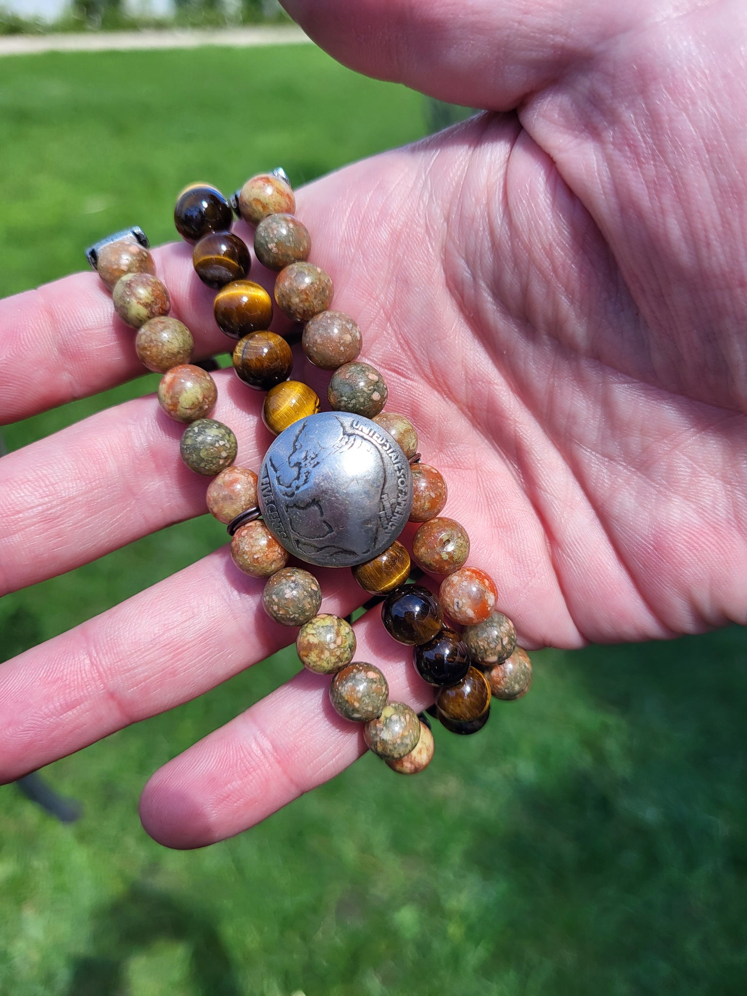 Three String Bracelet with Buffalo