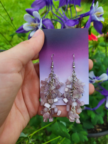 Purple Cat's Eye Bunch Earrings by Nikkie Howard