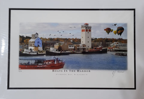 “Boats In The Harbor” - Printed Sketch (13x19”) by David Robillard #70