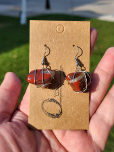 Chord Jewelry Red Onyx Earrings