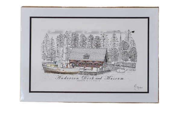 “Anderson Dock & Museum” - Printed Sketch by David Robillard
