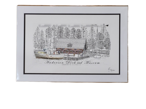 “Anderson Dock & Museum” - Printed Sketch by David Robillard