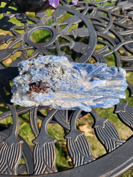 Blue Kyanite with Garnet Specimen