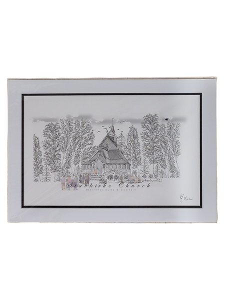 "Stavkirke Church” - Printed Sketch by David Robillard