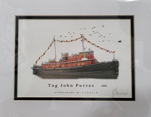 “Tug John Purves” - Printed Sketch (8.5x11”) by David Robillard #101R