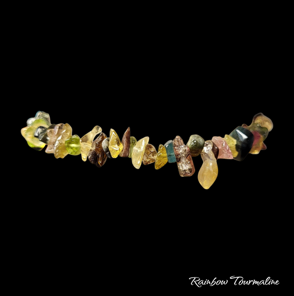 Rainbow Tourmaline Elastic Bracelet