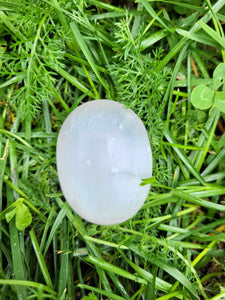 Selenite Palm Stone