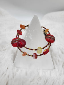 Illusion Bracelet Red Glass - by Nikkie Howard