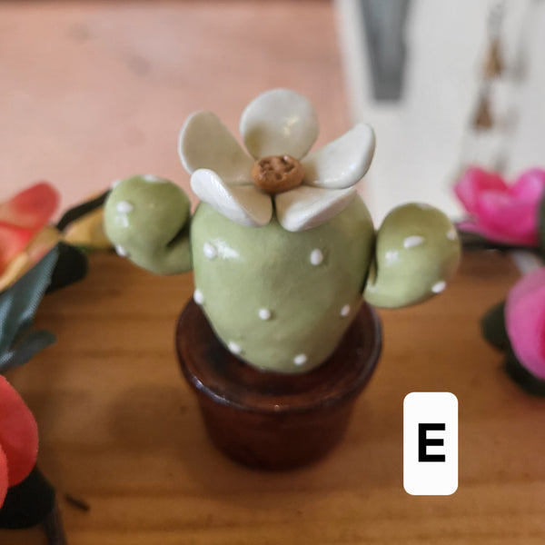 Handmade Miniature Ceramic Cactus & Succulent Figurines