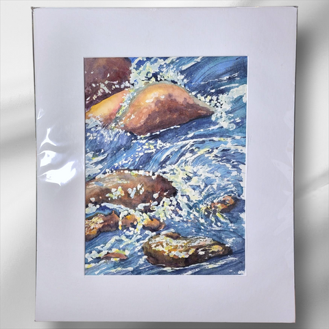 “Rushing Water” - Original Watercolor by Marcia Nickols