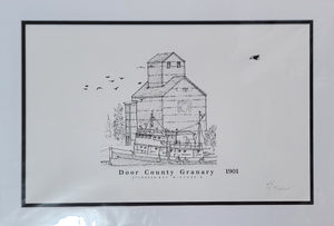 “Door County Granary” - Printed Sketch (13x19”) by David Robillard #84